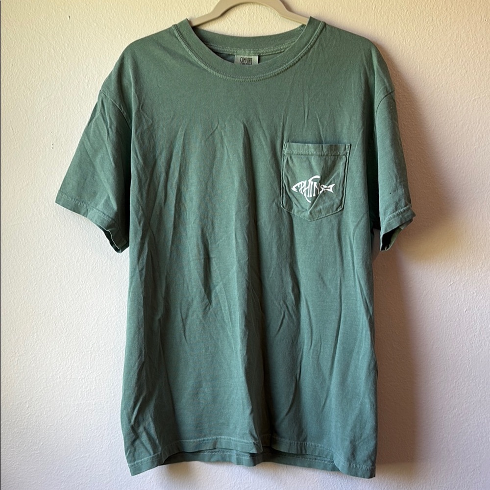 Green Short Sleeve Tee with Crew Neck